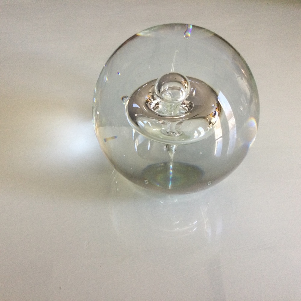 Clear Glass Paperweight